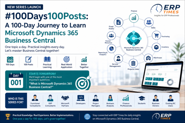 #100Days100Posts: A 100-Day Journey to Learn Microsoft Dynamics 365 Business Central